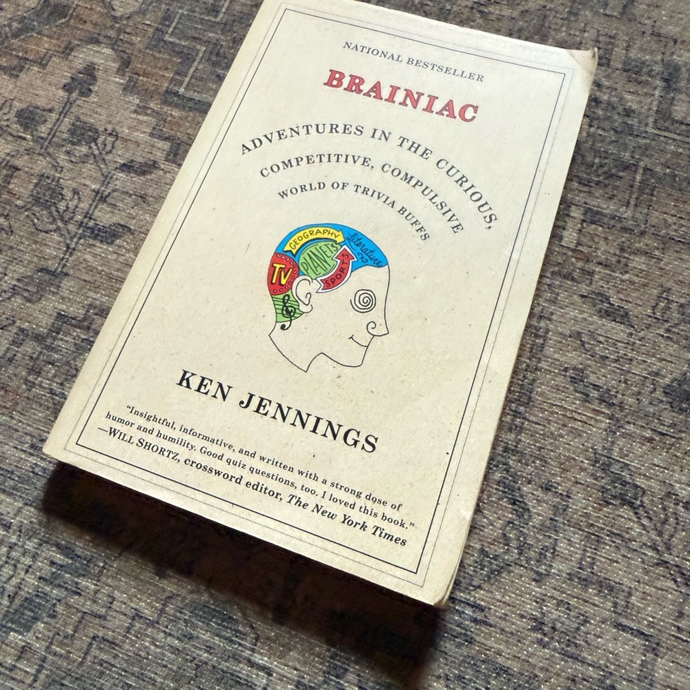Brainiac by Ken Jennings - White Cover with Colorful Illustration - Picture 2 of 4